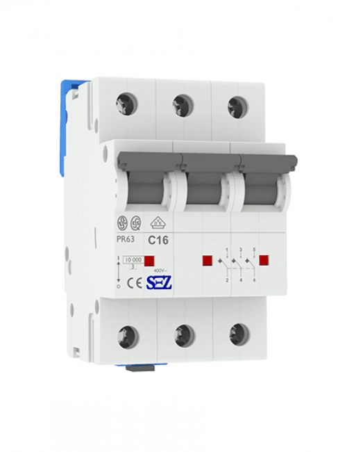 Circuit breaker PE63-C 16A/3P (6kA)