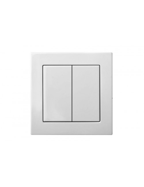 Switch, two-circuit, without frame, white