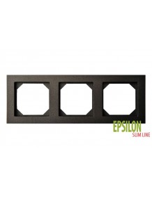 Frame, for 3 units, SLIM, black