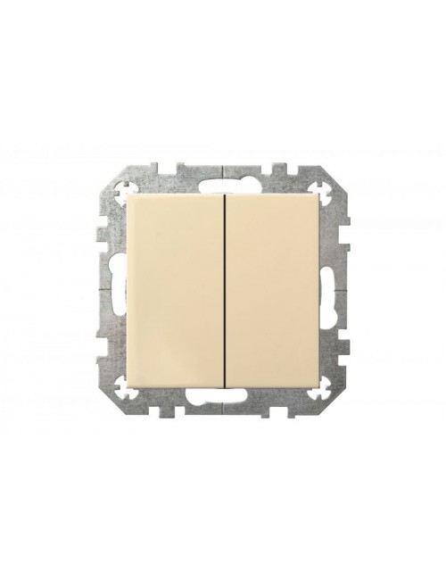 Switch, two-circuit, IP44, without frame, ivory