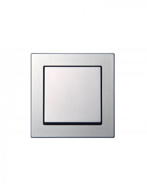 Switch, single-pole, intermediate, without frame, silver