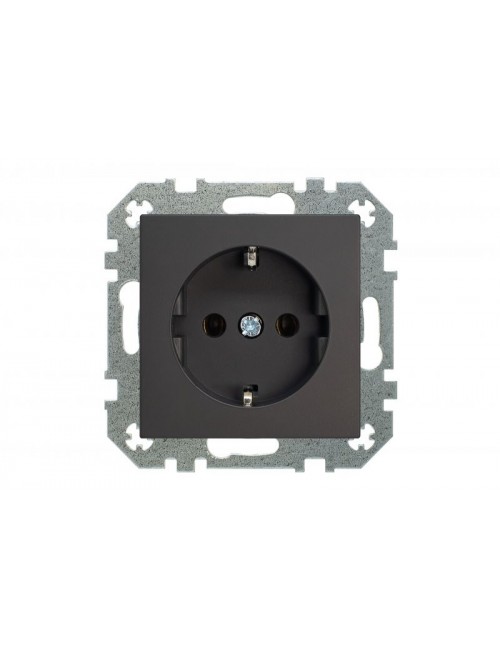 Socket, without frame, matt black