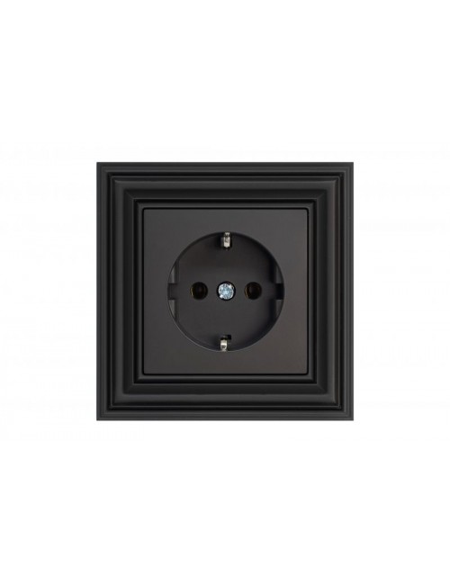 Socket, without frame, matt black