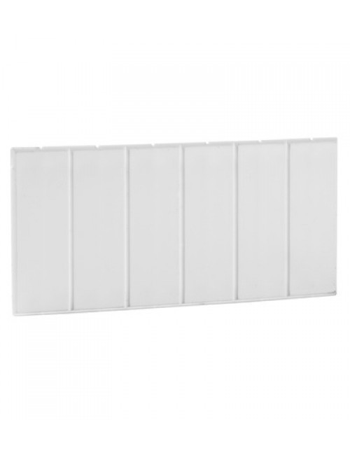 Blind plate, width of 6 modules, white, for cut-out 45 mm