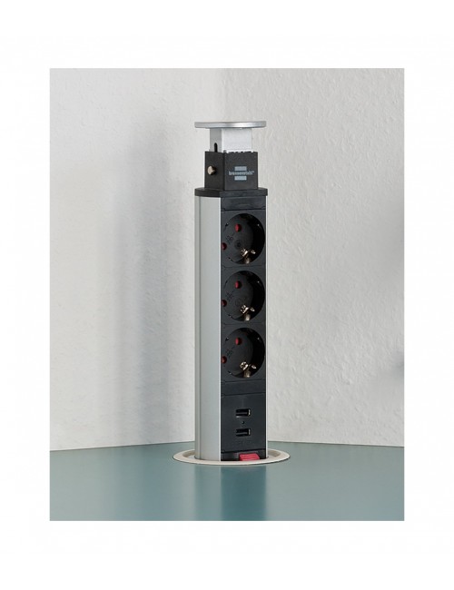 Tower Power, desktop power strip 3-way retractable