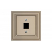 უნივერსალური RJ45, TV/HDMI/USB/S-Video/RCA გლუვი კრემისფერი Retro AIKL-011-01.E/CH