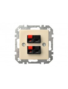 Socket, for sound system, double, without frame, ivory