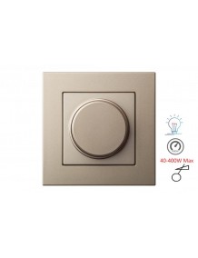 დიმერი, უნივერსალური, 40-400W, LED, ჩარჩოს გარეშე, შამპანურისფერი Retro ISR-002-01.E/CH 