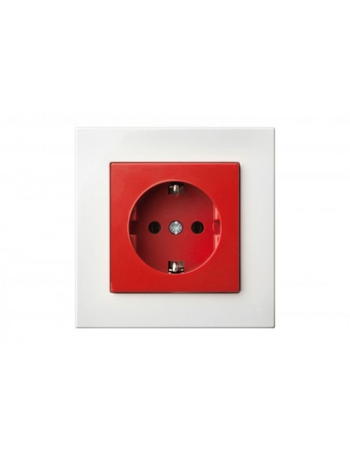 Socket,  without frame, red