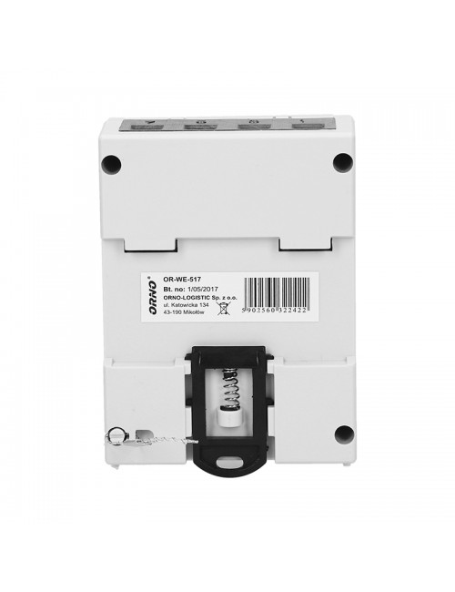 Digital electricity meter, three-phase, multi-tariff (4), RS-485, 80A. 4.5 modules, DIN TH-35 mm