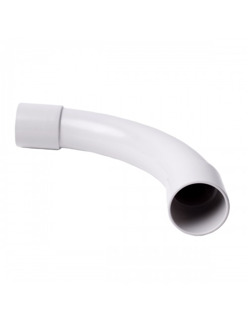 Pipe, plastic, for cable, light grey, d 32mm, ELBOW 90 degree  4132_KB