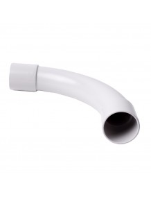 Pipe, plastic, for cable, light grey, d 20mm, ELBOW 90 degree  4120_KB
