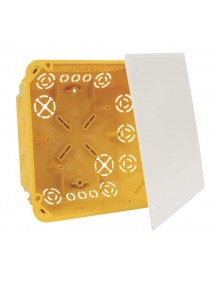 კოლოფი, თაბაშირ-მუყაოს კედელში  სამონტ. 155x155x64მმ,  საფარით V 110 L და გამყოფი კედელი P 110L.  KO 125/1L_NA