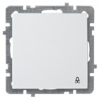 ზარის ღილაკი, ჩარჩოს გარეშე, თეთრი, 12V-220V