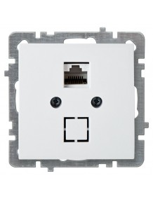 როზეტი, RJ45, Cat 5 , ჩარჩოს გარეშე, თეთრი