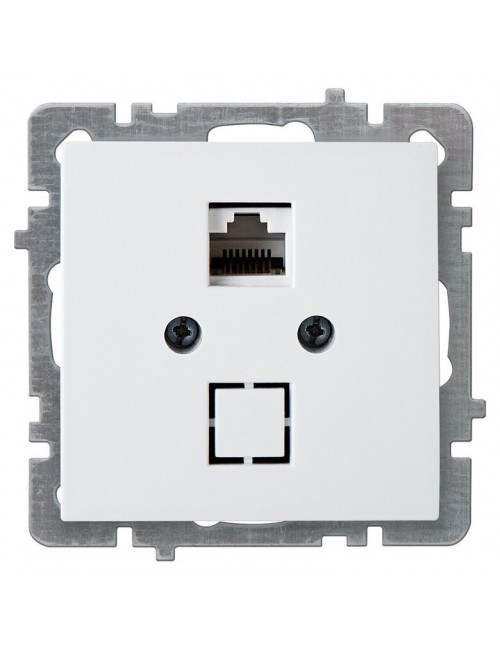 როზეტი, RJ45, Cat 5 , ჩარჩოს გარეშე, თეთრი